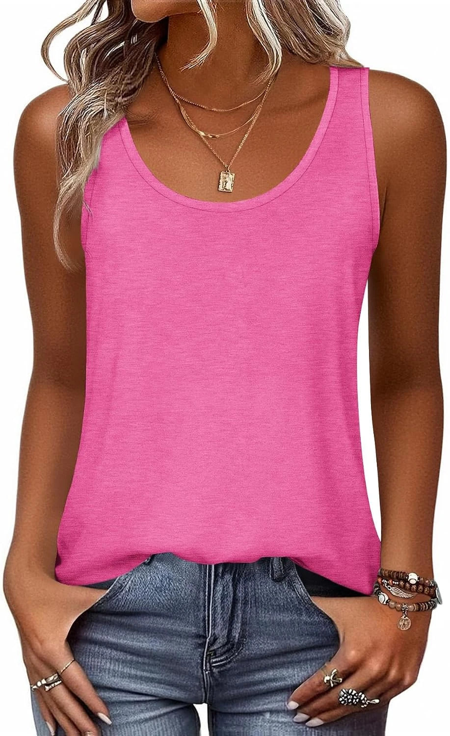 Flowy Scoop Neck Tank Top