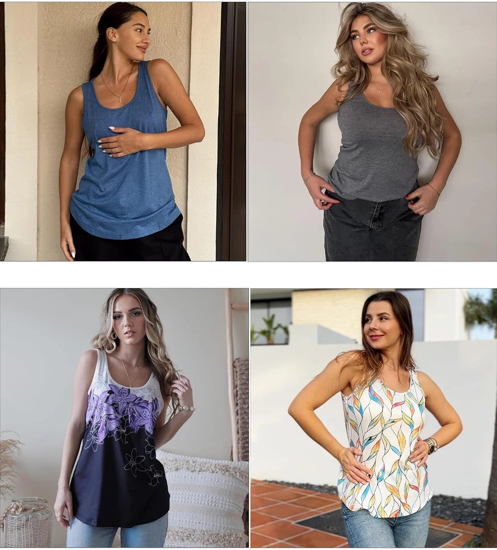 Flowy Scoop Neck Tank Top