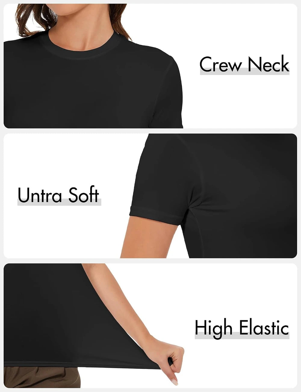 Kinglaman Women's Basic Fitted Tee Pack