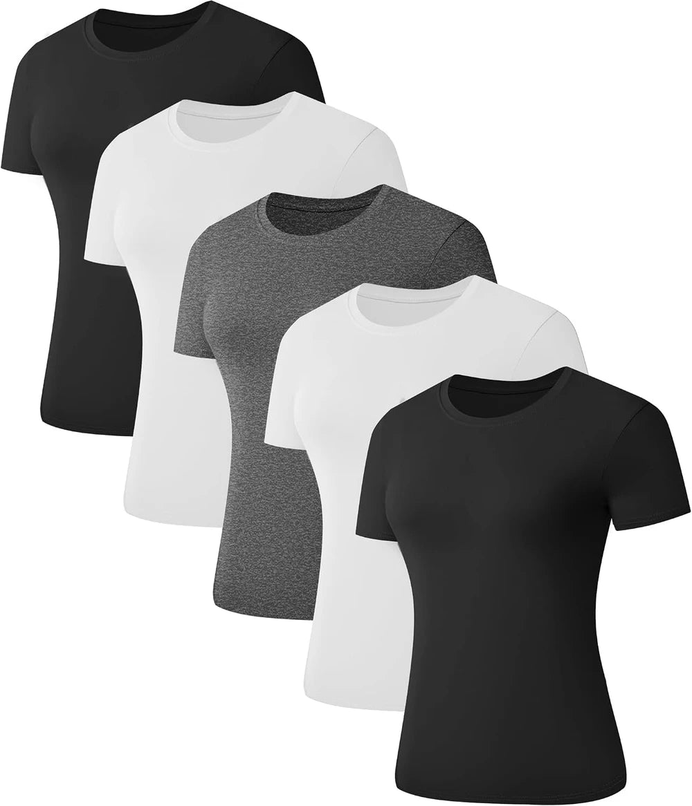 Kinglaman Women's Basic Fitted Tee Pack