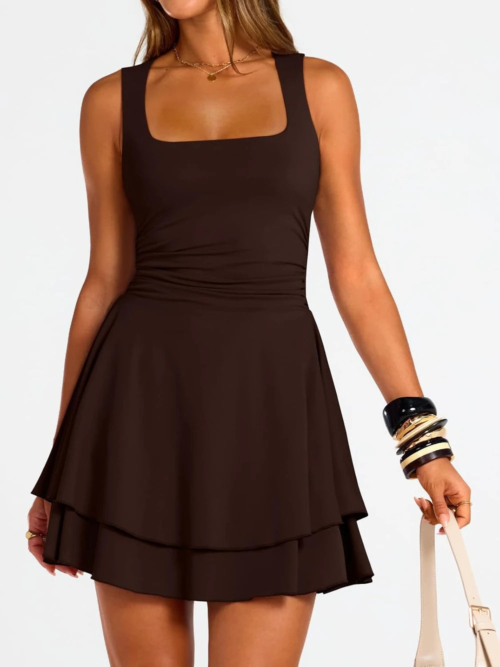 Sleeveless A-Line Mini Dress