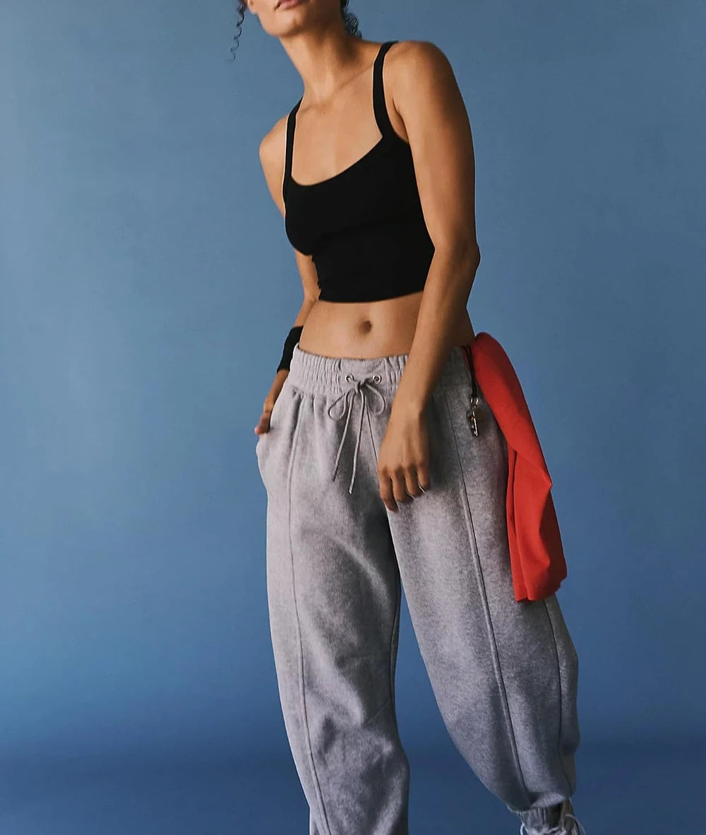 Ribbed Athletic Crop Tank Top