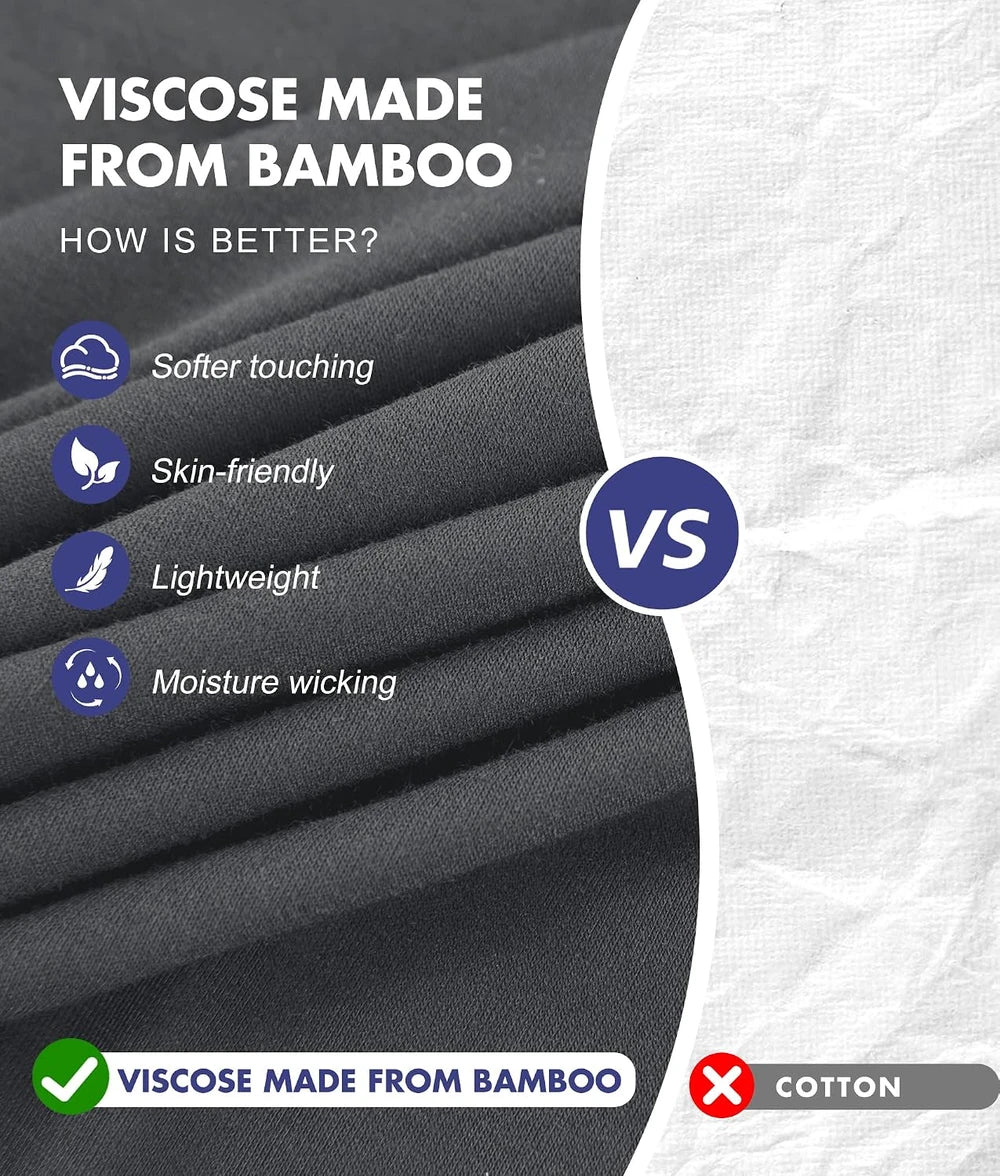 Bamboo Cool Moisture Wicking Crewneck Undershirt Pack