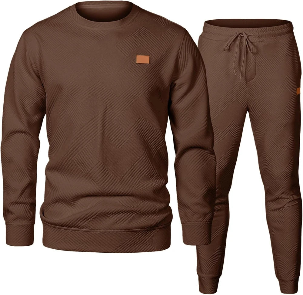 JMIERR Men's Knit Jacquard Tracksuit