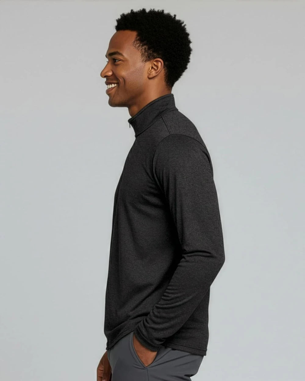 Mens Dry Fit Quarter Zip Athletic Shirts